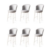 Set scaune de bar Hanah Home Uras Grey White