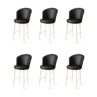Set scaune de bar Hanah Home Uras Black White