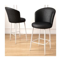 Set scaune de bar Hanah Home Uras Black White imaginea #2 — magazin online Desire.md