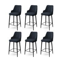Set scaune de bar Hanah Home Enox Anthracite Black
