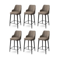 Set scaune de bar Hanah Home Enox Cappuccino Black