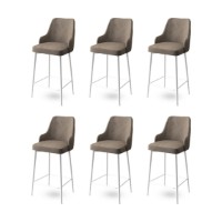 Set scaune de bar Hanah Home Enox Cappuccino White