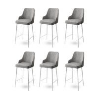 Set scaune de bar Hanah Home Enox Grey White