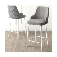Set scaune de bar Hanah Home Enox Grey White imaginea #2 — magazin online Desire.md