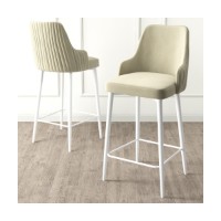 Set scaune de bar Hanah Home Enox Cream White imaginea #2 — magazin online Desire.md