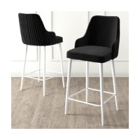 Set scaune de bar Hanah Home Enox Black White imaginea #2 — magazin online Desire.md