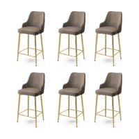 Set scaune de bar Hanah Home Enox Cappuccino Gold imaginea #1 — magazin online Desire.md