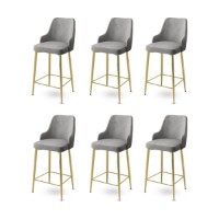 Set scaune de bar Hanah Home Enox Grey Gold imaginea #1 — magazin online Desire.md