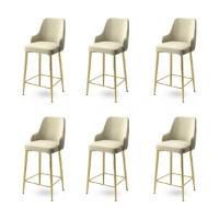Set scaune de bar Hanah Home Enox Cream Gold