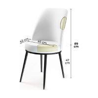 Set scaune Hanah Home Dexa Grey Black imaginea #2 — magazin online Desire.md