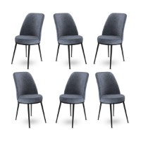 Set scaune Hanah Home Dexa Fume Black