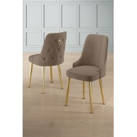 Set scaune Hanah Home Newa Cappuccino Gold