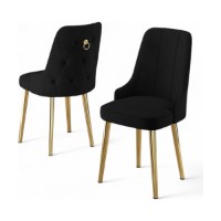 Set scaune Hanah Home Newa Black Gold imaginea #2 — magazin online Desire.md