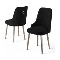 Set scaune Hanah Home Newa Black Chrome imaginea #2 — magazin online Desire.md