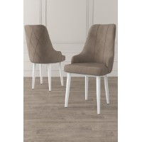 Set scaune Hanah Home Trex Cappuccino White