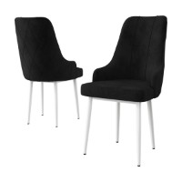 Set scaune Hanah Home Trex Black White imaginea #2 — magazin online Desire.md
