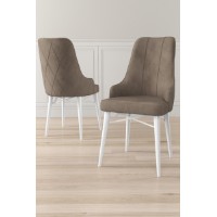 Set scaune Hanah Home Neta Cappuccino White