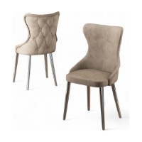 Set scaune Hanah Home Alpa Cappuccino Chrome imaginea #2 — magazin online Desire.md