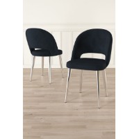 Set scaune Hanah Home Pane Anthracite Chrome