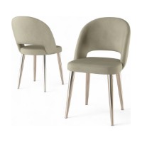 Set scaune Hanah Home Pane Cream Chrome imaginea #2 — magazin online Desire.md