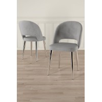 Set scaune Hanah Home Pane Grey Chrome