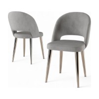 Set scaune Hanah Home Pane Grey Chrome imaginea #2 — magazin online Desire.md
