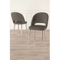 Set scaune Hanah Home Pane Cappuccino Chrome