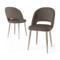 Set scaune Hanah Home Pane Cappuccino Chrome imaginea #2 — magazin online Desire.md