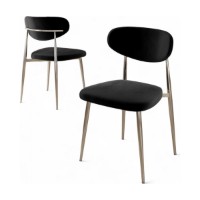 Set scaune Hanah Home Vina Black Chrome imaginea #2 — magazin online Desire.md