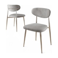 Set scaune Hanah Home Vina Grey Chrome imaginea #2 — magazin online Desire.md