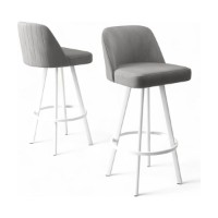 Set scaune de bar Hanah Home Atex Grey White imaginea #2 — magazin online Desire.md