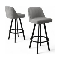 Set scaune de bar Hanah Home Atex Grey Black imaginea #2 — magazin online Desire.md