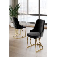 Set scaune Hanah Home Puva Black Gold