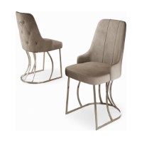 Set scaune Hanah Home Puva Cappuccino Chrome imaginea #2 — magazin online Desire.md