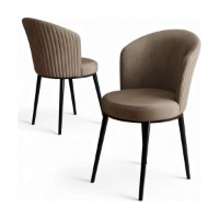 Set scaune Hanah Home Risa Cappuccino Black imaginea #2 — magazin online Desire.md