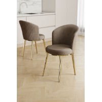 Set scaune Hanah Home Risa Cappuccino Gold
