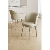 Set scaune Hanah Home Risa Cream Chrome