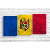 Картина ArtDesign Flag of the Republic of Moldova 142х68cm (A-10023)