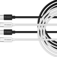 Cablu USB Verbatim USB-C to USB-C Essentials 60W 100cm 2pack Black/White (32391)