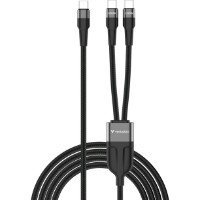 Cablu USB Verbatim USB-C to Dual USB-C 100W 150cm Black (30279)