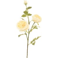 Floare decorativă Casa Masa Trandafir 75 cm White (L20680/WH)