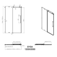 Cabină de duș Miscellaneous SYSA 120x200 Matte Black imaginea #2 — magazin online Desire.md