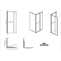 Cabină de duș Miscellaneous GRSF 90x90x200 Matte Black imaginea #2 — magazin online Desire.md