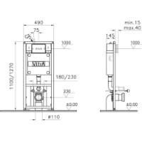 Rezervor WC îngropat cu cadru Vitra 762-5800+740-0480 imaginea #2 — magazin online Desire.md
