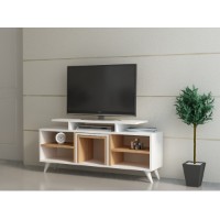 Comodă TV Hanah Home Kutay White Teak