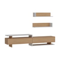 Comodă TV Hanah Home Ayaz Teak White imaginea #4 — magazin online Desire.md