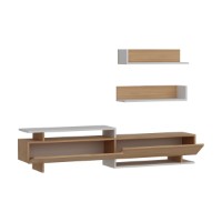 Comodă TV Hanah Home Ayaz Teak White imaginea #5 — magazin online Desire.md