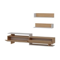 Comodă TV Hanah Home Ayaz Teak White imaginea #6 — magazin online Desire.md