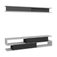 Comodă TV Hanah Home Sims Black White imaginea #3 — magazin online Desire.md
