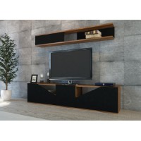 Comodă TV Hanah Home Tac Walnut Black